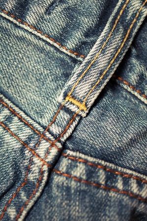 closeup of a blue jeans textureの写真素材