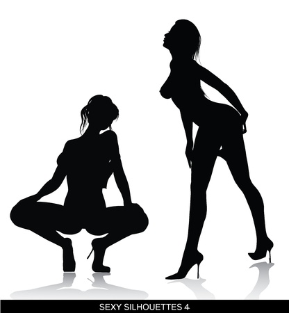 sexy silhouettes のイラスト素材