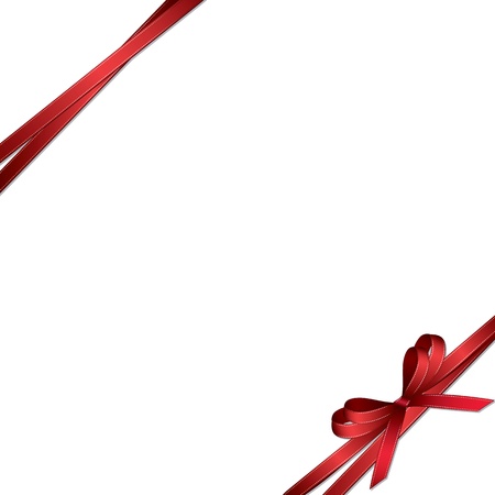 Red bow isolated on white backgroundのイラスト素材