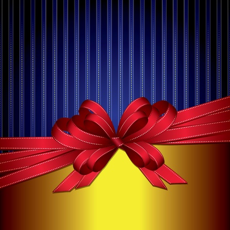 red gift ribbon and bow with copy spaceのイラスト素材