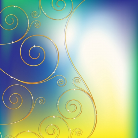 background with golden ornament のイラスト素材