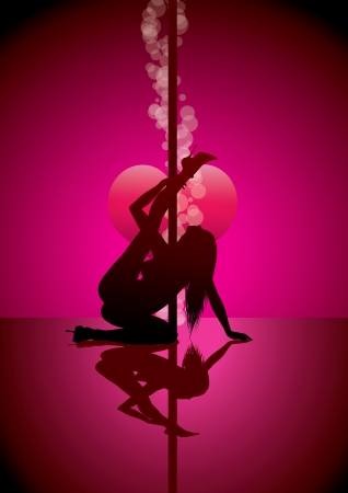 pole dancer のイラスト素材