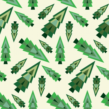 christmas tree seamless pattern のイラスト素材