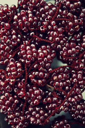 purple beads necklace の写真素材