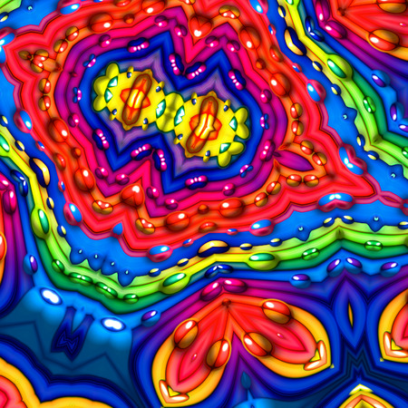 colorful stripes and bubbles abstract backgroundの写真素材