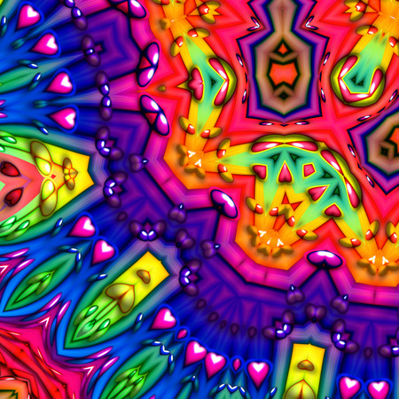 abstract fractal background with vibrant colorsの写真素材