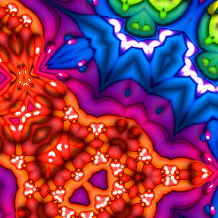 abstract fractal background with vibrant colorsの写真素材