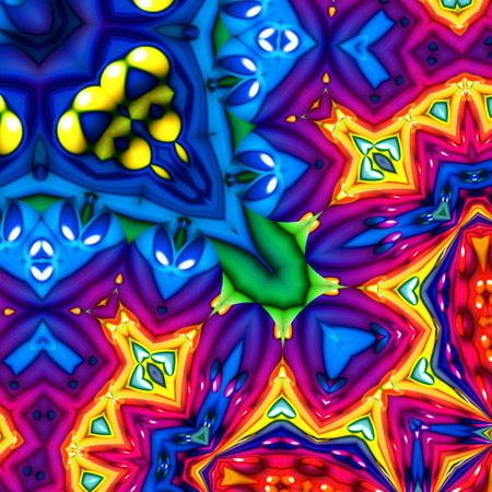 abstract fractal background with vibrant colorsの写真素材