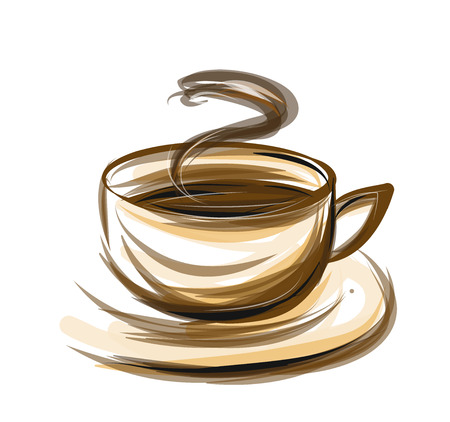 coffee illustration isolated on white backgroundのイラスト素材