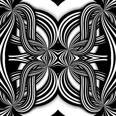 Black and white seamless abstract backgroundの写真素材