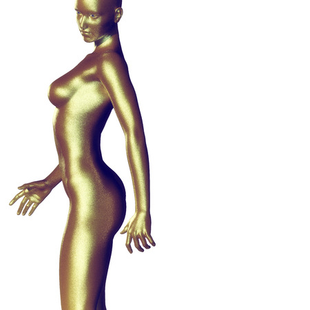 3d rendered illustration of a female body close upの写真素材