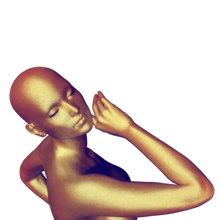 3d rendered illustration of womanの写真素材