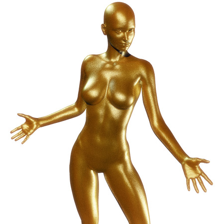 3d rendered illustration of womanの写真素材