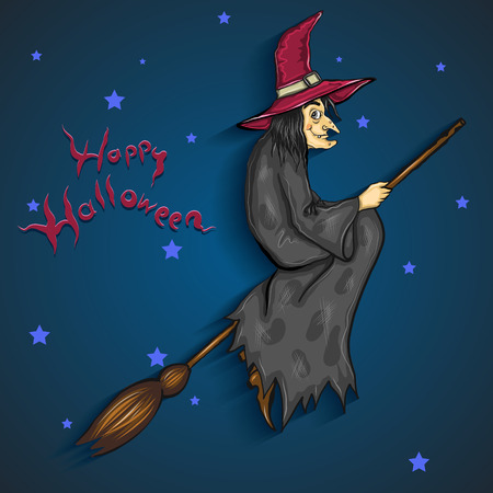 halloween witch backgroundのイラスト素材