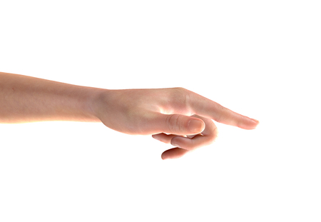 3d render of afemale hand isolated on whiteの写真素材
