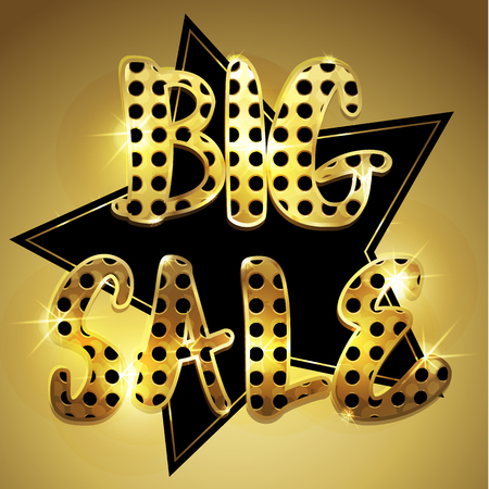 Golden big sale backgroundのイラスト素材