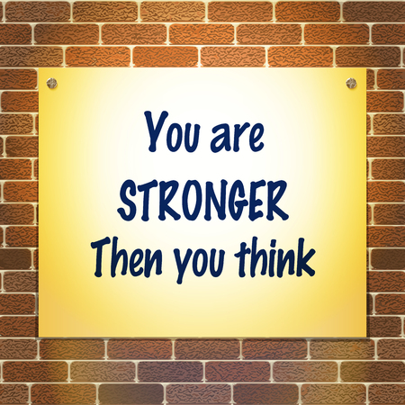 Inspirational quote on placard hanging on wallのイラスト素材