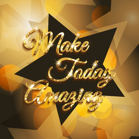 Inspirational quote design in shiny golden letteringのイラスト素材