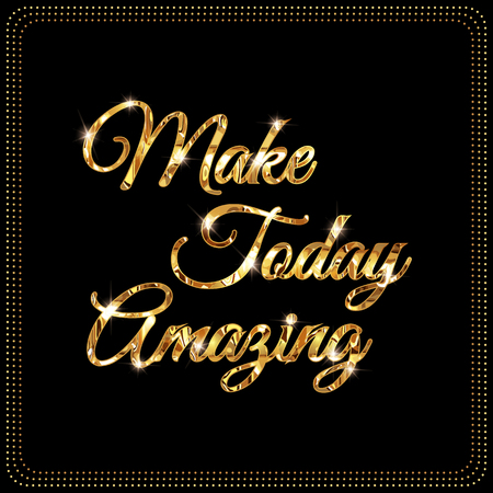 Inspirational quote design in shiny golden letteringのイラスト素材