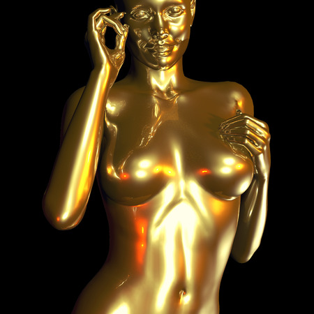 3d render of a cyber womanの写真素材