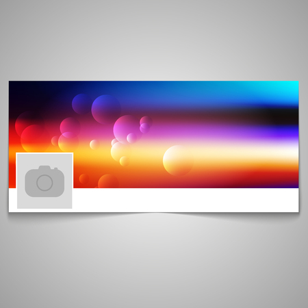 Social media cover with colorful designのイラスト素材