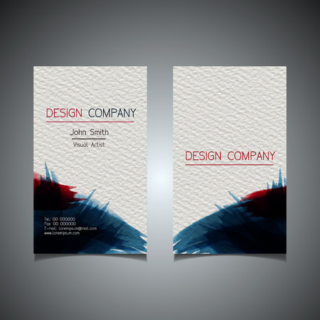 Business card template with an elegant design vector illustration setのイラスト素材