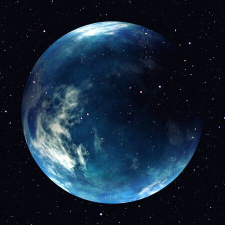 Earth planet in space with starsの写真素材