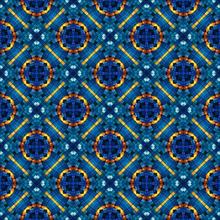 Seamless blue yellow elegant pattern background