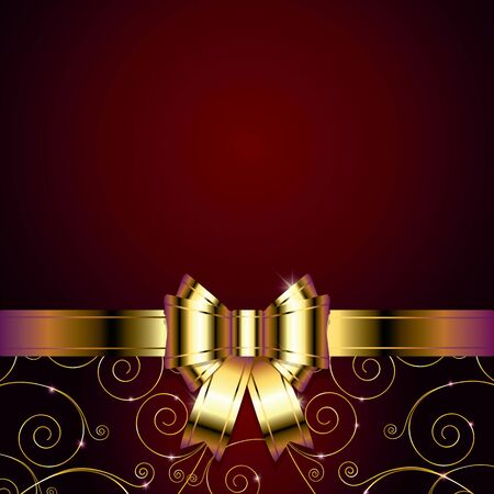 Luxury Golden bow holiday backgroundのイラスト素材