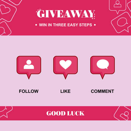 give away poster for social media, banner, card. vector