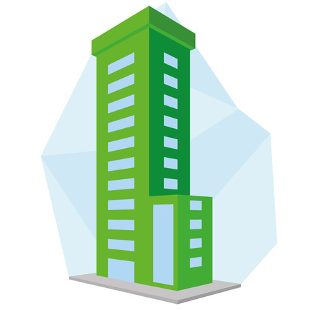 Vector Editable Stylish Abstract Building Illustration Isolatedのイラスト素材