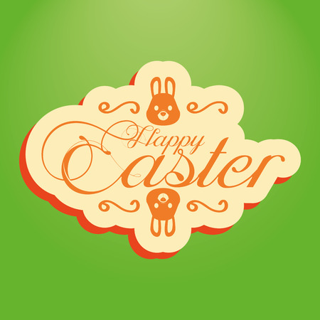 Vector Happy Easter Template For A Cardのイラスト素材