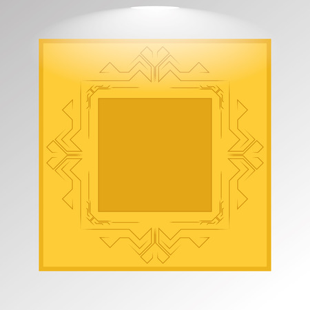 Vector Stylish Golden Framework Isolated On Background のイラスト素材