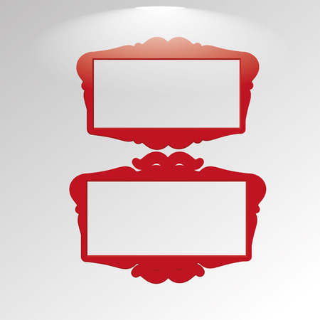 Vector Stylish Red Frameworks Isolated On Background のイラスト素材
