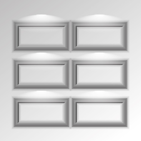 Vector Stylish Silver Frameworks Isolated On Background のイラスト素材