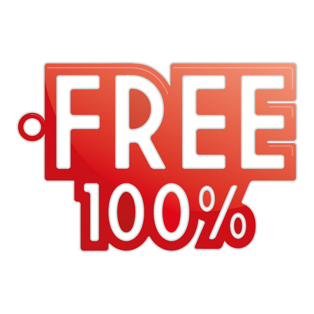 Vector Free Label Isolated On White Backgroundのイラスト素材