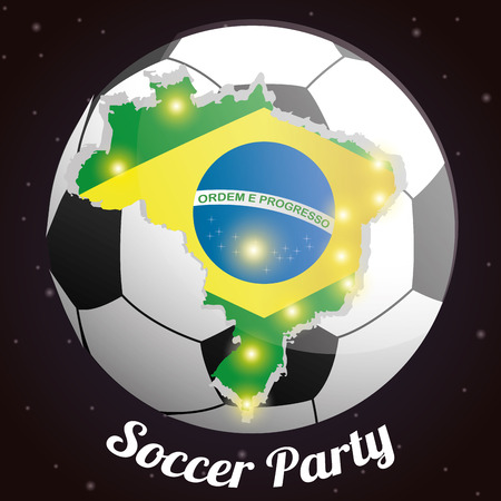Soccer Of Brazil Abstract Illustration Editableのイラスト素材