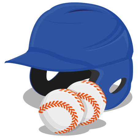 Set Of Baseball Elements Isolated On White Backgroundのイラスト素材