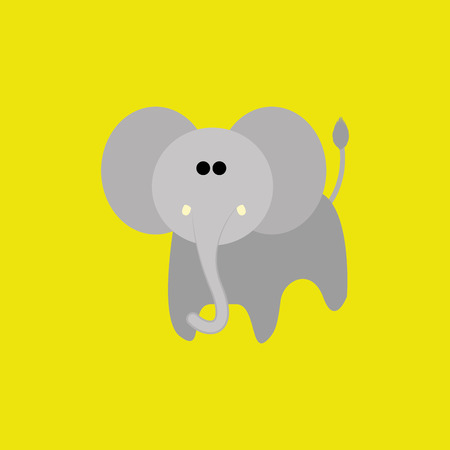 Adorable Cartoon Elephant Isolated On Backgroundのイラスト素材