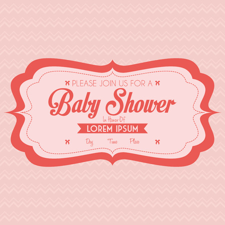 Baby Shower Template Card Illustration Editableのイラスト素材