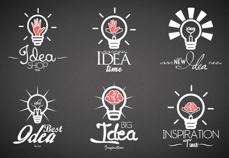 Set Of Abstract Bulb Icons Isolated On Backgroundのイラスト素材