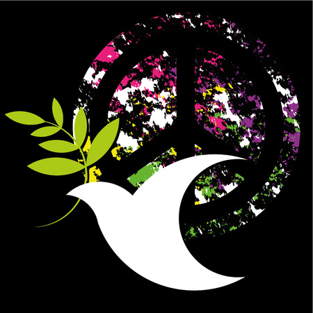 Abstract Peace Icon Isolated On Backgroundのイラスト素材
