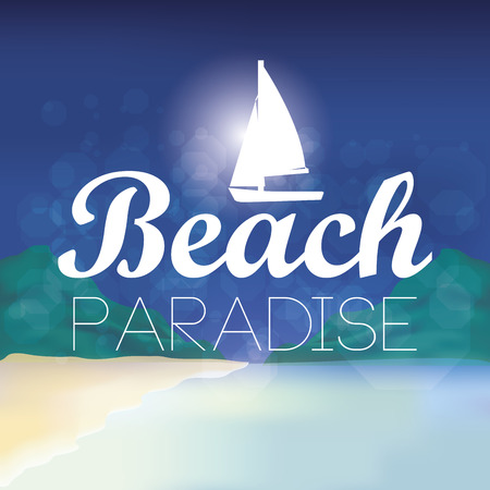 Vector Different Summer Vacation Template For Backgroundのイラスト素材