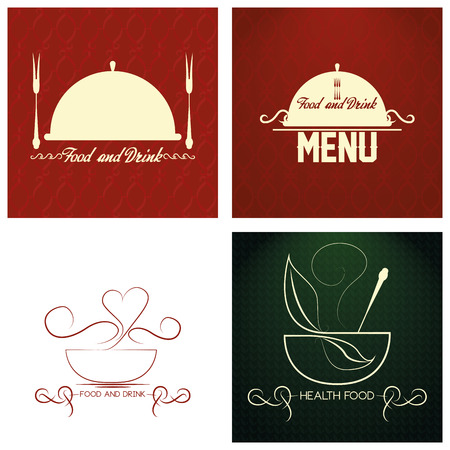 Restaurant Menu Cards Design Template Editableのイラスト素材