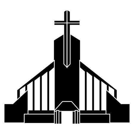 Building Silhouette Isolated On White Backgroundのイラスト素材