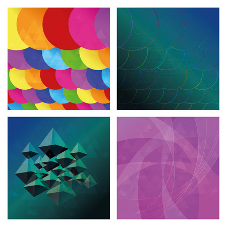 Set Of Modern Abstract Background Templatesのイラスト素材