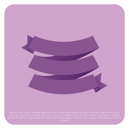 Vector Stylish Ribbon Isolated On Color Backgroundのイラスト素材