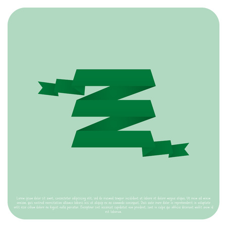 Vector Stylish Ribbon Isolated On Color Backgroundのイラスト素材