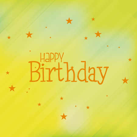 a yellow background with text and stars for birthdayのイラスト素材