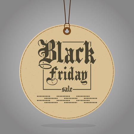 a brown sign with text for black fridayのイラスト素材